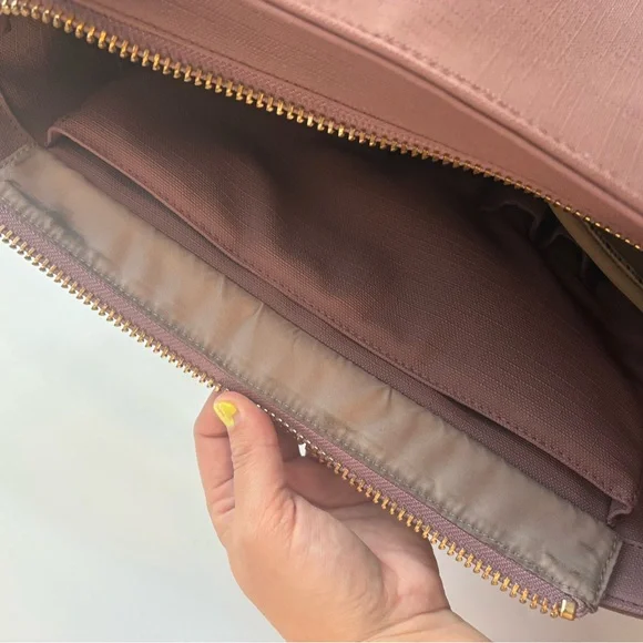 Dagne Dover Midi Tote Light Purple with gold accents cl - Picture 10 of 16